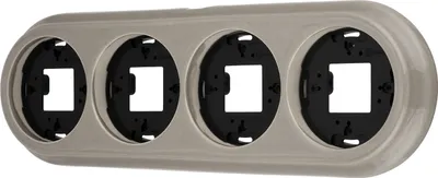 Image de Porcelaine en saillie Cadre rétro 4 volets I QR1 gris beige