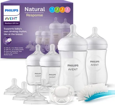 Produktbild von Philips Avent Natural Response Flaschen-Set für Neugeborene (Modell SCD838/13)