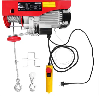 Image de Treuil électrique 400-800kg câble en acier hauteur max. 12m poulie moteur boîtiertélécommande palan électrique