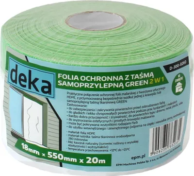 Immagine prodotto di Pellicola Protettiva Con Nastro Verde Per Esterni 55Cm*20M