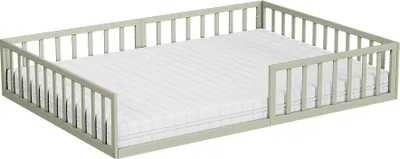 Produktbild von Bodenbett aus Metall Vitalispa Minno Greige 140x200 mit Matratze, Model 57761