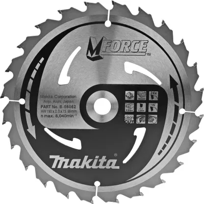 Produktbild von Makita Kreissägeblatt, MFORCE 190 x 15,88 mm - 24 Zähne