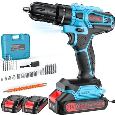 Productafbeelding van Accuschroevendraaier, 21V elektrische schroevendraaier (Blauw)
