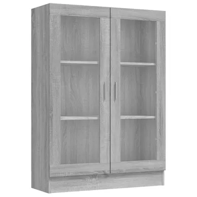 Obrázek produktu pro Vitrína šedá sonoma 82,5 x 30,5 x 115 cm kompozitní dřevo