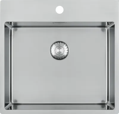 Produktbild von CARESSI 1-Becken Spüle CAPPO 60517 mit Hahnbank / ab 60 cm Schrankbreite / Einbauspüle / Edelstahlspüle