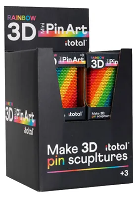 Zdjęcie produktu dla Zabawka PinArt 3D w kolorach tęczy – stwórz własne dzieło sztuki
