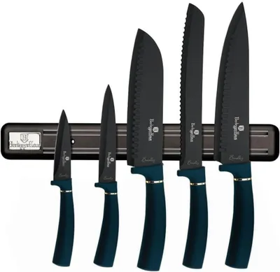 Produktbild von Berlinger Haus Küchenmesser Set 5 Teile mit Magnetleiste Aquamarin