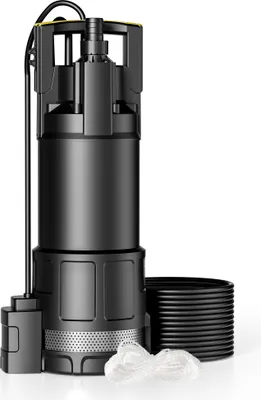 Zdjęcie produktu dla Pompa głębinowa Wiltec z zabezpieczeniem przed suchobiegiem i wyłącznikiem pływakowym 1200 W, pompa głębinowa 6000 l/h, pompa wodna z pływakiem do 7 m głębokości i 40 m wysokości tłoczenia