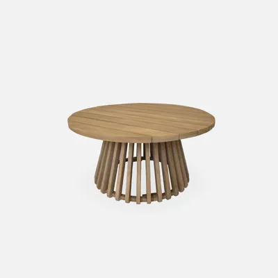 Produktbild von sweeek -  Garten-Couchtisch aus Akazienholz Ø80cm - Natur