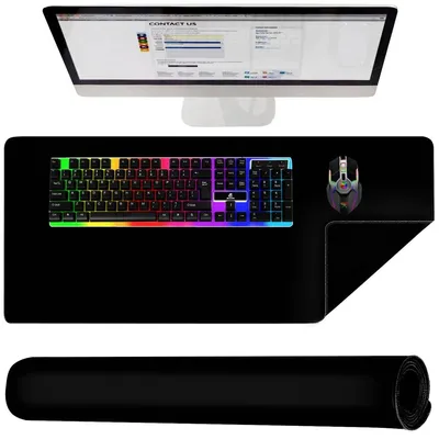 Produktbild von Maus- und Tastaturunterlage - schwarz P18625