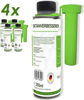 Produktbild von Flotex Oktan Booster, 4 x 250ml Additiv verbessert Oktan Zahl, Startverhalten