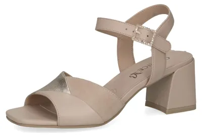 Produktbild von Caprice Damen Sandale mit Absatz aus Leder, Beige (BEIGE COMB), 36