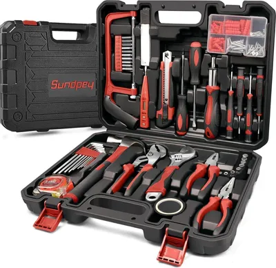 Obrázok produktu pre Box na náradie 148 ks profesionálna sada náradia pre domácnosť box na náradie červený