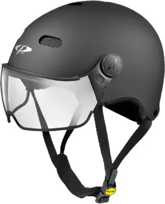 Produktbild von CP Carachillo Urban Fahrradhelm mit Visier (clear) Gr. L (58-60 cm) - Radhelm Bikehelm Schutzhelm Fahrrad Bike Helm Unisex black soft touch