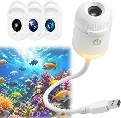Produktbild von Galaxy Projector Night Light (mit 3 Folien)Nachtlicht-Projektor,Sternenhimmel Projektor für Auto,Schlafzimmer Geschenke für Kinder Erwachsene