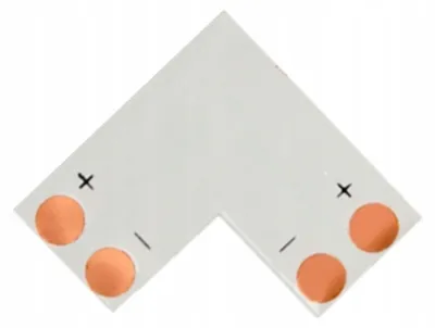 Immagine prodotto di Connettore LED MONO angolare da 10 mm per strisce LED EcoLight
