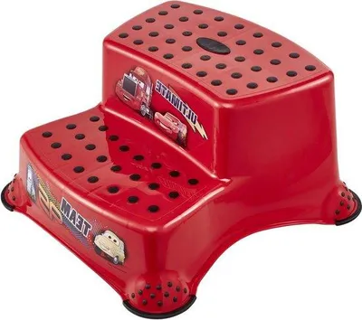 Produktbild von Famanu Aufstiegshilfe mit 2 Stufen für Kinder von 3 bis 14 Jahren - Antislip Oberfläche - Igor kersenrot