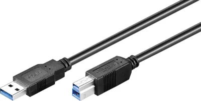 Produktbild von USB Kabel 93654 USB 3.0 3m A/B-Stecker schwarz Packung mit 10 Stück