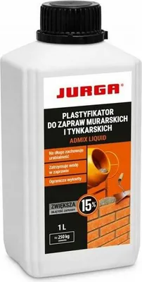 Obrázok produktu pre Jurga Admix Tekutý Plastifikátor Na Murovaciu A Omietkovú Maltu 1L