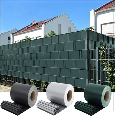 Produktbild von Sekey PVC Sichtschutzstreifen für Doppelstabmatten 35m x 19cm, Grün