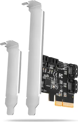Obrázok produktu pre Axagon PCES-SA4X4, Pcie, SATA, Samec, Plná výška / nízky profil, PCIe 3.0, Čierna