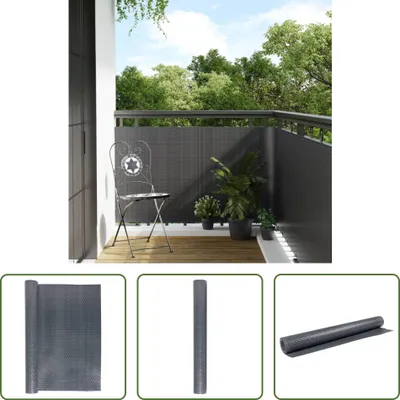 Immagine prodotto di The Living Store Schermo protettivo per balcone antracite 500x100 cm Poly Rattan