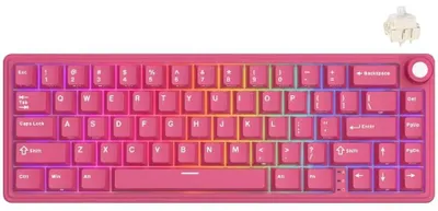 Imagen del producto de Teclado mecánico para juegos Royal Kludge R65, color rojo "Berry", con interruptores tipo "Cream"