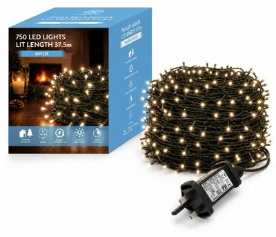 Lichtsnoer 750 LEDs warmweiß 8 Modi Timer IP44 42,5 m