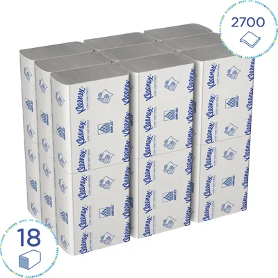 Produktbild von Kleenex® 4633 Falthandtuch - Zickzack, weiß, 24,1x19,1 cm, 2700 Tücher