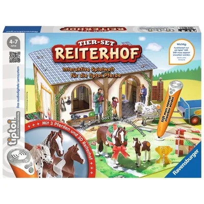 Produktbild von Ravensburger tiptoi Spielfigur Tierwelt Tier-Set Reiterhof 00707
