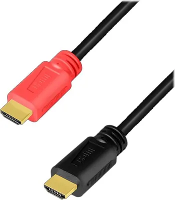 Produktbild von LogiLink CHV0101, 15 m, HDMI Typ A (Standard), HDMI Typ A (Standard), 3D, 18 Gbit/s, Schwarz, Rot