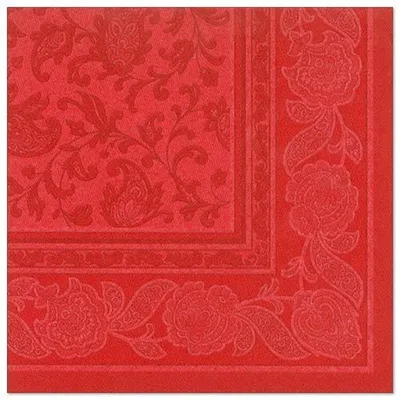Produktbild von Servietten "ROYAL Collection" 1/4-Falz 40 cm x 40 cm rot "Ornaments"