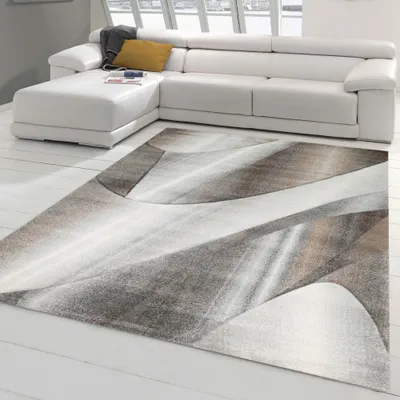 Immagine prodotto di Tappeto moderno con motivo astratto in grigio-argento Dimensioni - 140x200 cm