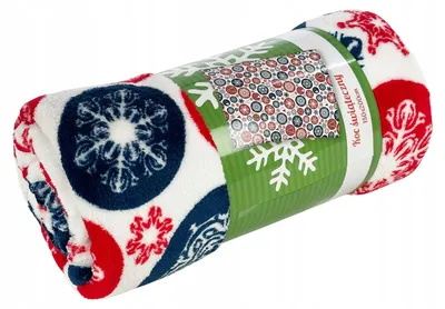 Produktbild von Carbotex Weihnachtliche Schneeflocken Mikrofaserdecke 150x200 cm