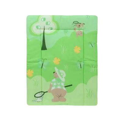 Produktbild von Baby Delux Wickeltischauflage 60x70 cm Wickelauflage Wickelunterlage Baumwolle wasserdicht Schmetterling Grün