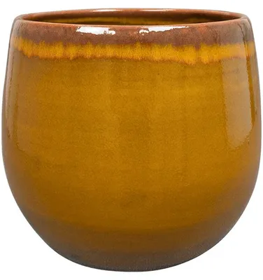 Produktbild von Ter Steege Blumentopf, ockergelb, Durchmesser 33 cm, Höhe 30 cm, Öffnung 25,5 cm