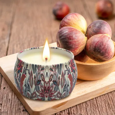 Obrázek produktu pro XMTECH sada vonných svíček 4 kusy - 120g svíčky ze sójového vosku v plechové krabičce, dárková sada pro aromaterapii, typ A