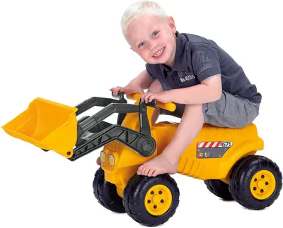 Produktbild von Dantoy 2150 Riesen Greifbagger - Gelber Großbagger für Kinder, L: 79 cm