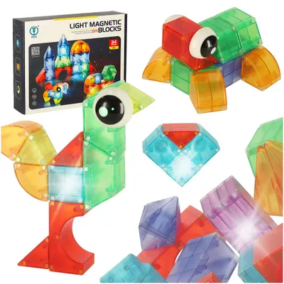 Image de Blocs magnétiques de construction 3D LED lumineux 32 éléments