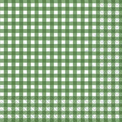 Produktbild von Servietten 33x33 cm - Karo dark green