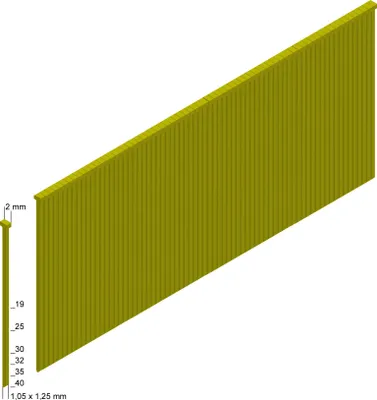 Immagine prodotto di Perni a testa invertita 1,2x32 mm Chiodi a testa invertita Brads zincati 18GA Prebena J 1,25x1,00 BR-03