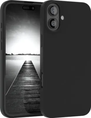 Produktbild von EAZY CASE Silikonhülle für Apple iPhone 16 Plus Silikon Backcover Schutz in Schwarz