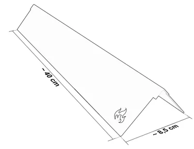 Produktbild von Gasgrill Brennerabdeckung + Warmhalterost passend für Napoleon Rogue 425er, Farbe:3 Leisten + Rost