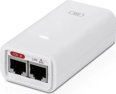 Produktbild von Ubiquiti POE-24-24W-WH, Weiß, 24 V, 24 W, 0 - 40 °C, 35 - 95%, -30 - 40 °C