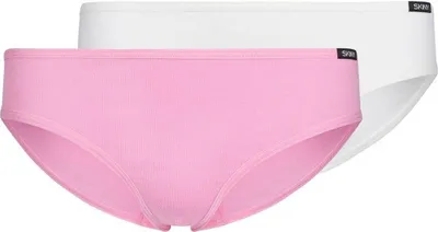 Immagine prodotto di Slip da bambina SKINY, confezione da 2 - Slip Rio, slip bikini, pantaloni, cotone elasticizzato rosa/bianco 140