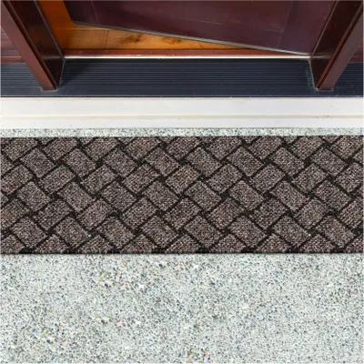 Produktbild von Fußmatte Türvorleger Bodenmatte Textil Melbourne Pflasterstein Braun Robust Wasserabweisend Breite 40 cm Länge 120 cm