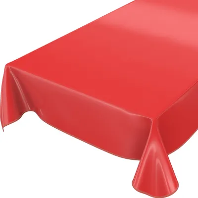Produktbild von Tischdecke Wachstuch PVC abwaschbar Einfarbig Rot 100x140cm Band