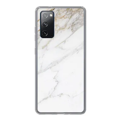 Produktbild von MuchoWow® Handyhülle Schutzhülle Hülle für Samsung Galaxy S20 FE Marmor - Stein - Weiß - Gold - Marmoroptik - Stein - Luxus Silikon Softcase Handy Hülle - Abdeckung
