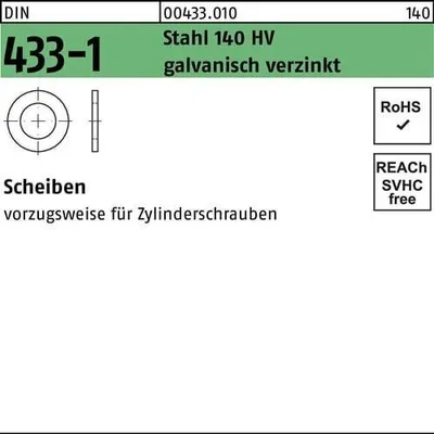 Produktbild von Reyher  433 U-Scheiben 15,0 x24x2,5 galv. verzinkt (500 Stück)
