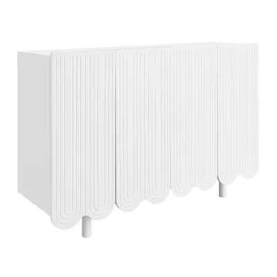 Produktbild von Sideboard, tropfenförmiges Sideboard mit geformten Türen und Pufferscharnier